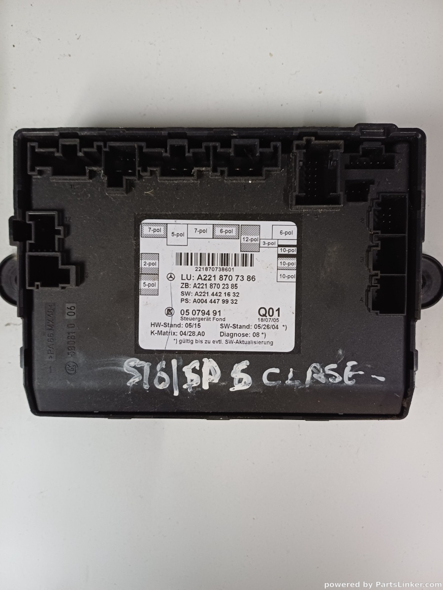 Calculator confort MERCEDES-BENZ S-CLASS II (W221, C215) [ 2005 - 2013 ] OEM a2218707386