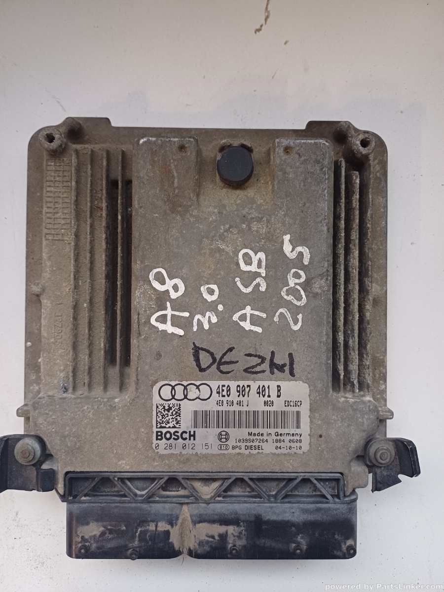 Calculator ECU AUDI A8 II (4E2, 4E8) [ 2002 - 2010 ] TDI quattro (ASB) 171KW|233HP BOSCH 0281012151 OEM 4E0907401B