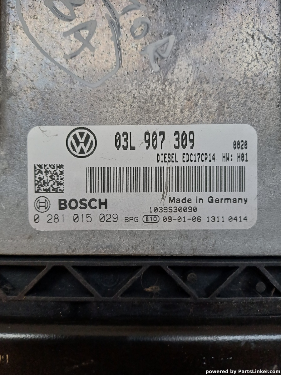 Calculator ECU VOLKSWAGEN PASSAT Variant (3C5) [ 2005 - 2011 ] TDI (BMA, CBAA) 100KW|136HP BOSCH 0281015029 OEM 03L907309 – foto 2