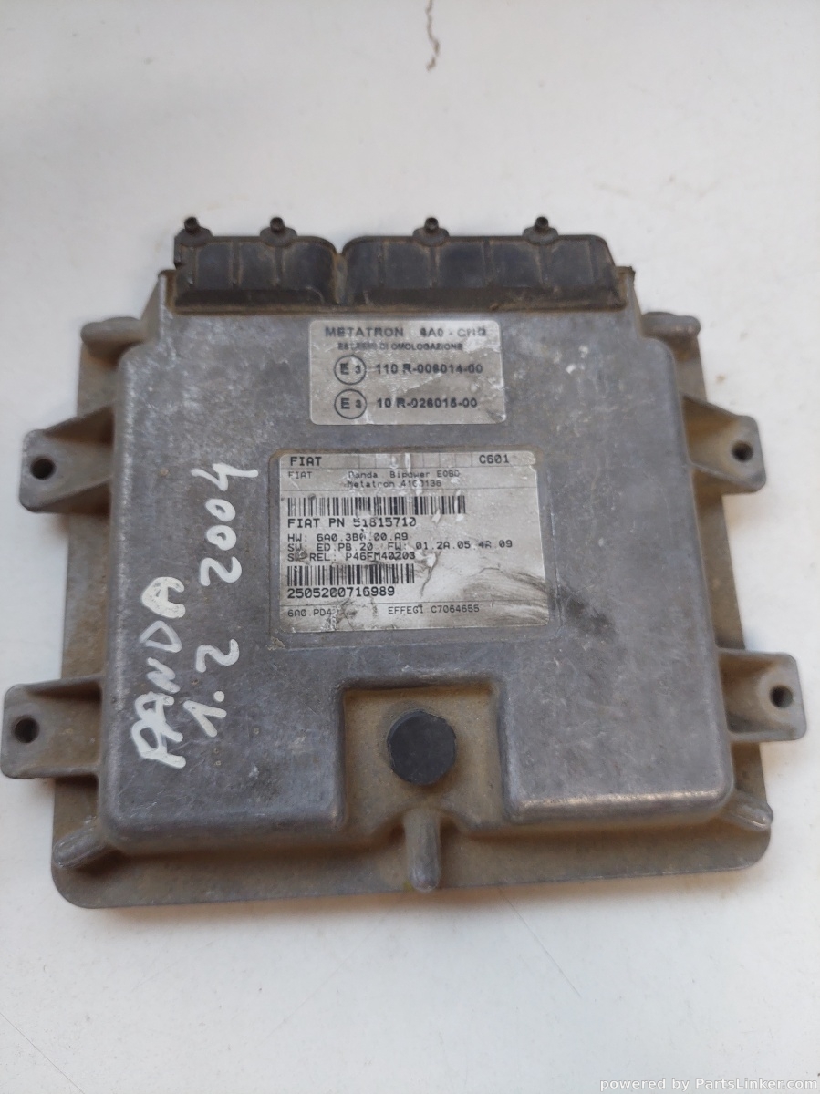Calculator ECU FIAT PANDA 169_ 2003 - > 51815710