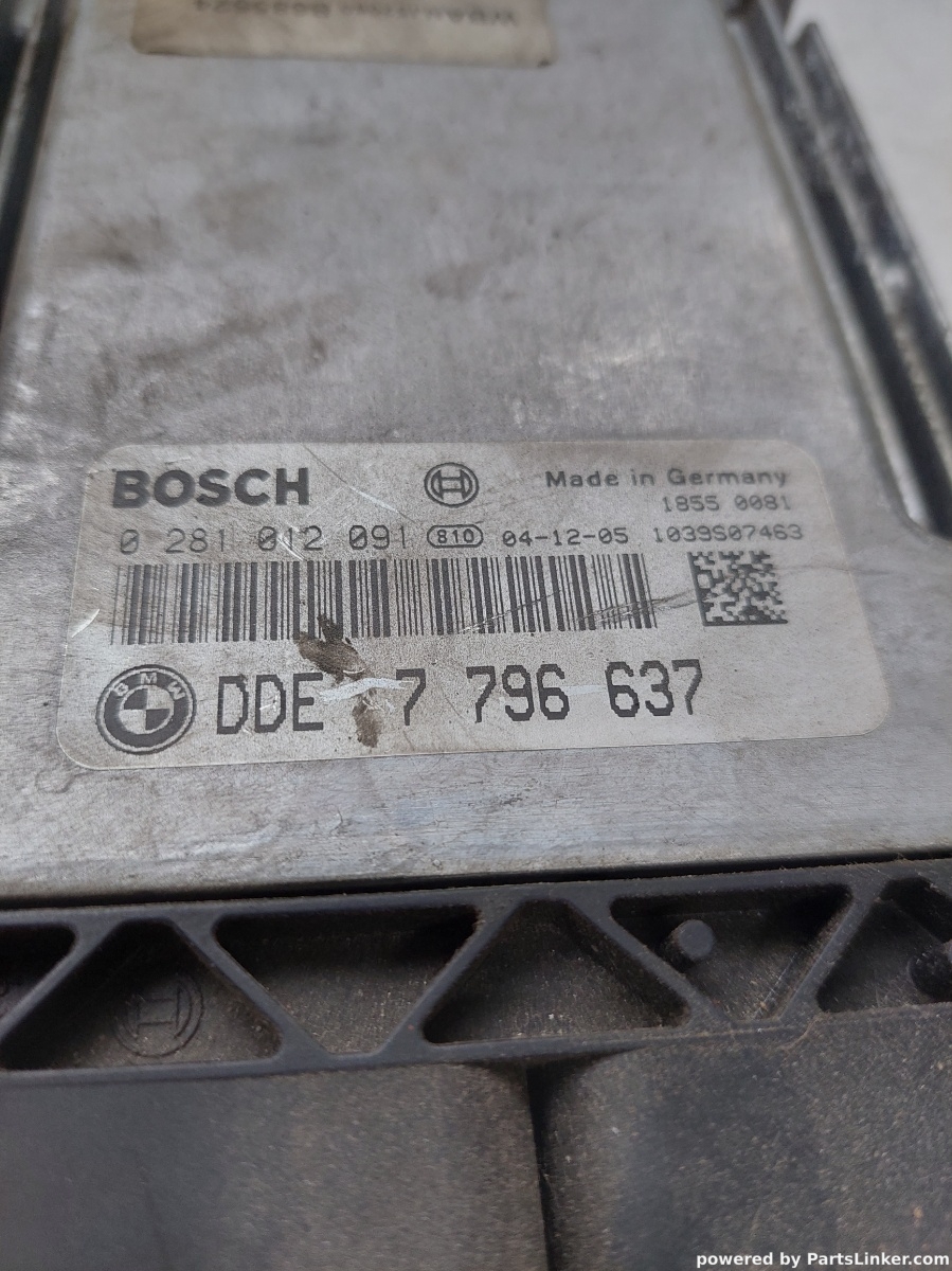 Calculator ECU BMW 5 (E60) [ 2001 - 2010 ] 525 i (N52 B25..) 160KW|218HP BOSCH 0281012091 OEM Dde7796637 – foto 2