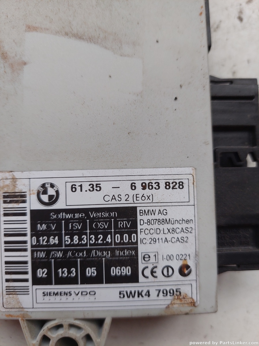 Calculator confort BMW 5 (E60) [ 2001 - 2010 ] 525 i (N52 B25..) 160KW|218HP SIEMENS 5wk47995 OEM 6963828 – foto 2