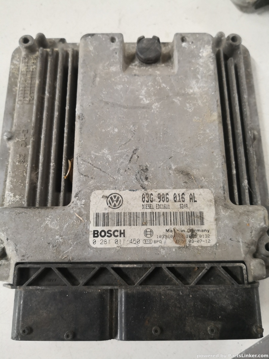 Calculator ECU VOLKSWAGEN TOURAN (1T1, 1T2) [ 2003 - 2010 ] TDI (AZV) 100KW|136HP BOSCH 0281011450 OEM 03g906016al