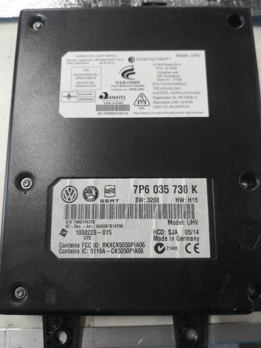 Modul bluetooth SKODA RAPID 2 (NH3) [ 2012 - > ] OEM 7p6035730k