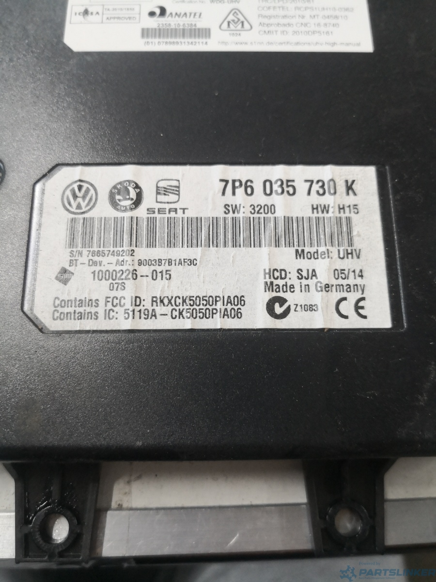 Modul bluetooth SKODA RAPID 2 (NH3) [ 2012 - > ] OEM 7p6035730k – foto 2