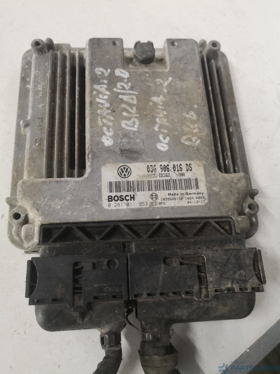 Calculator ECU SKODA OCTAVIA (1Z3) [ 2004 - 2013 ] TDI 16V (BKD, CFHC, CLCB) 103KW|140HP BOSCH 0281011953 OEM 03g906016ds