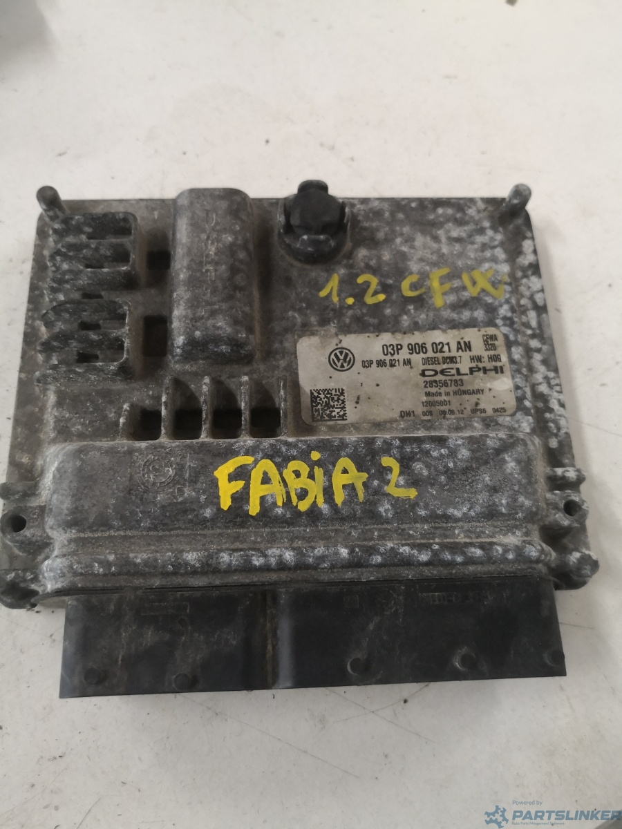 Calculator ECU SKODA FABIA II (542) [ 2006 - 2014 ] TDI (CFWA) 55KW|75HP Delphi 28356783 OEM 03p906021an