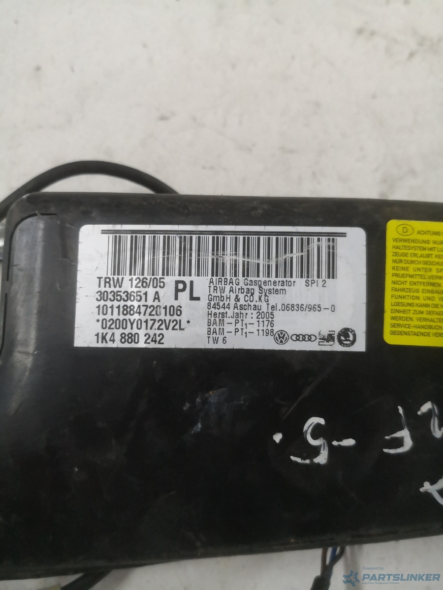 Airbag scaun dreapta fata VOLKSWAGEN GOLF V (1K1) [ 2003 - 2009 ] OEM 30353651a – foto 2