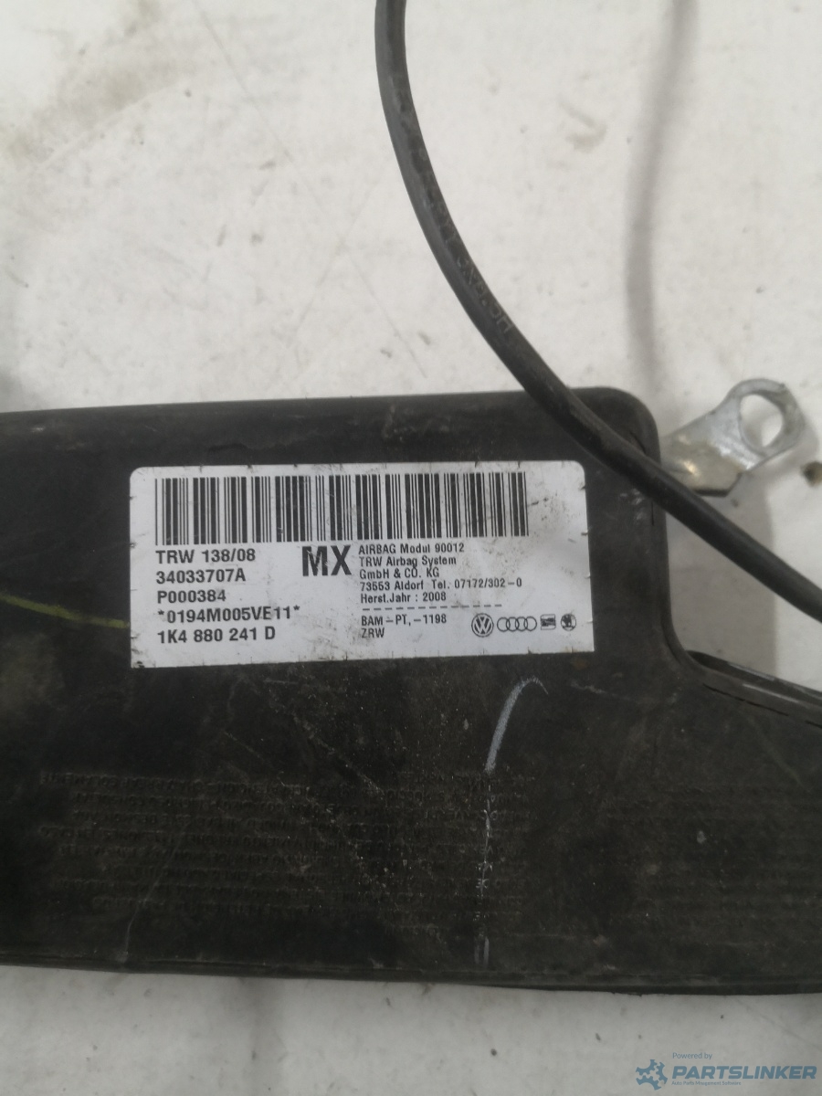 Airbag scaun dreapta fata VOLKSWAGEN GOLF VI (5K1) [ 2008 - 2013 ] OEM 34033707a – foto 2