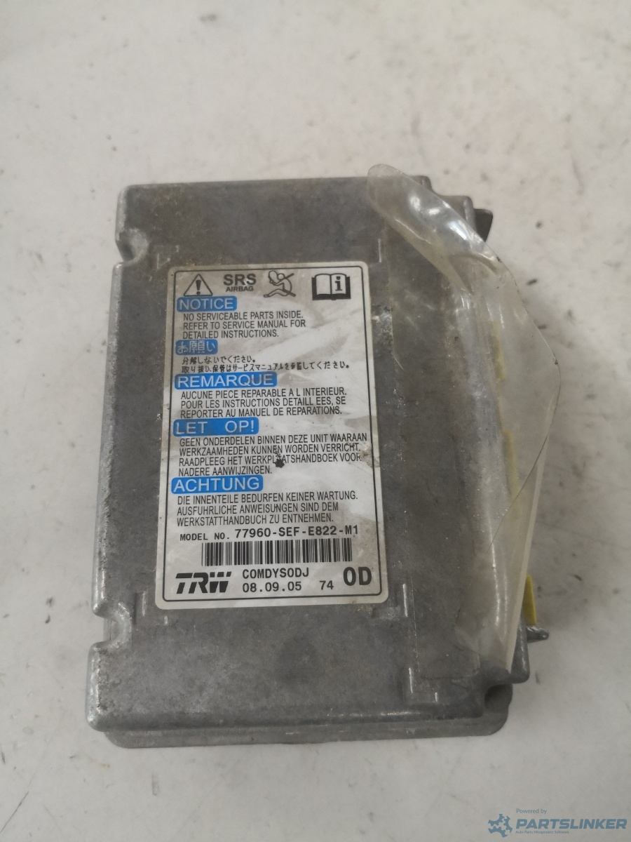 Calculator airbag HONDA ACCORD VII (CM) [ 2002 - 2008 ] OEM 77960sefe822m1