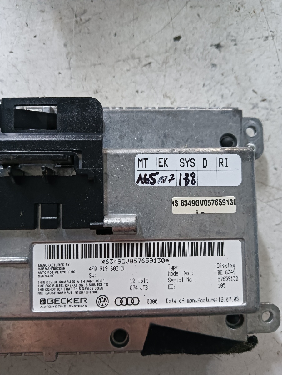 Display AUDI A6/S6 III Saloon (4F2, C6) [ 2004 - 2011 ] OEM 4f0919603b – foto 2