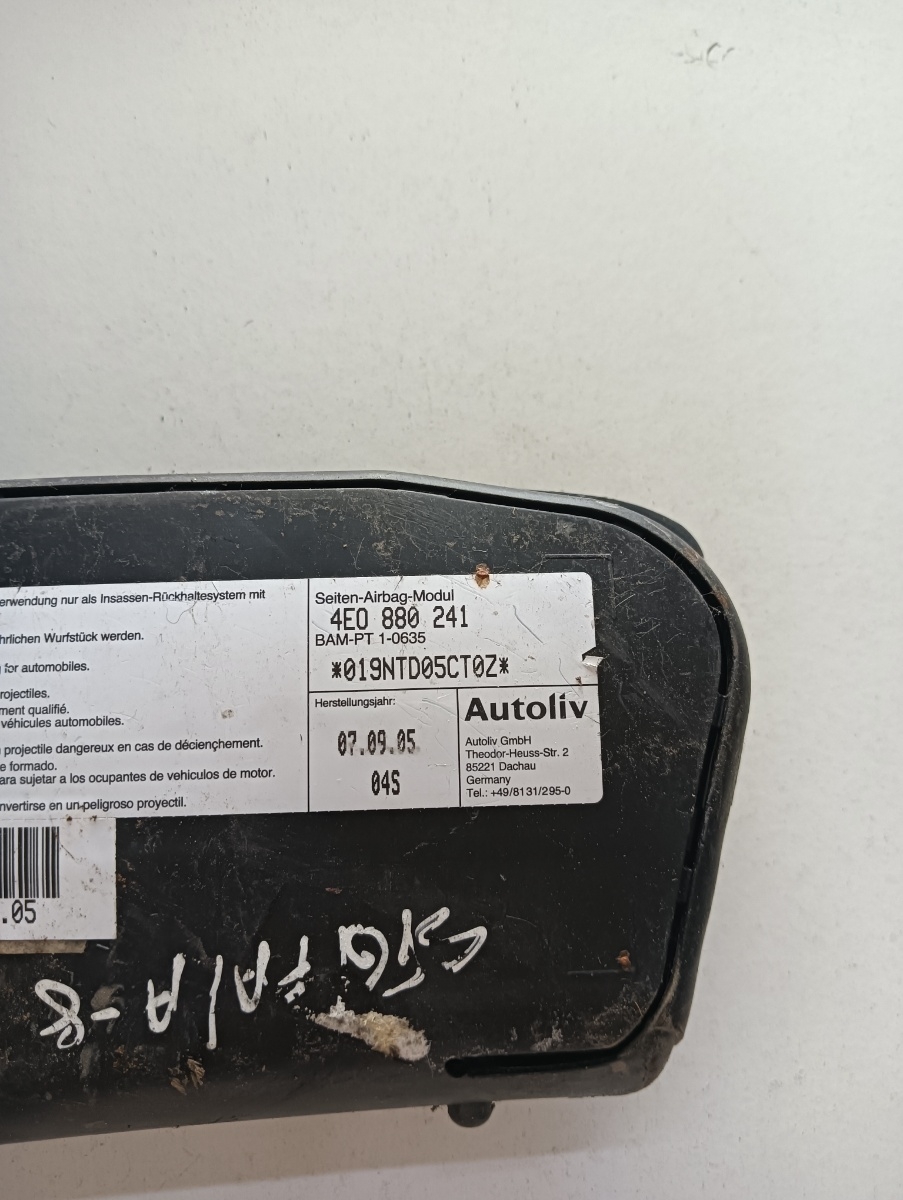 Airbag scaun stanga fata AUDI A8 II 4E2, 4E8 2002 - 2010 4e0880241 – foto 2