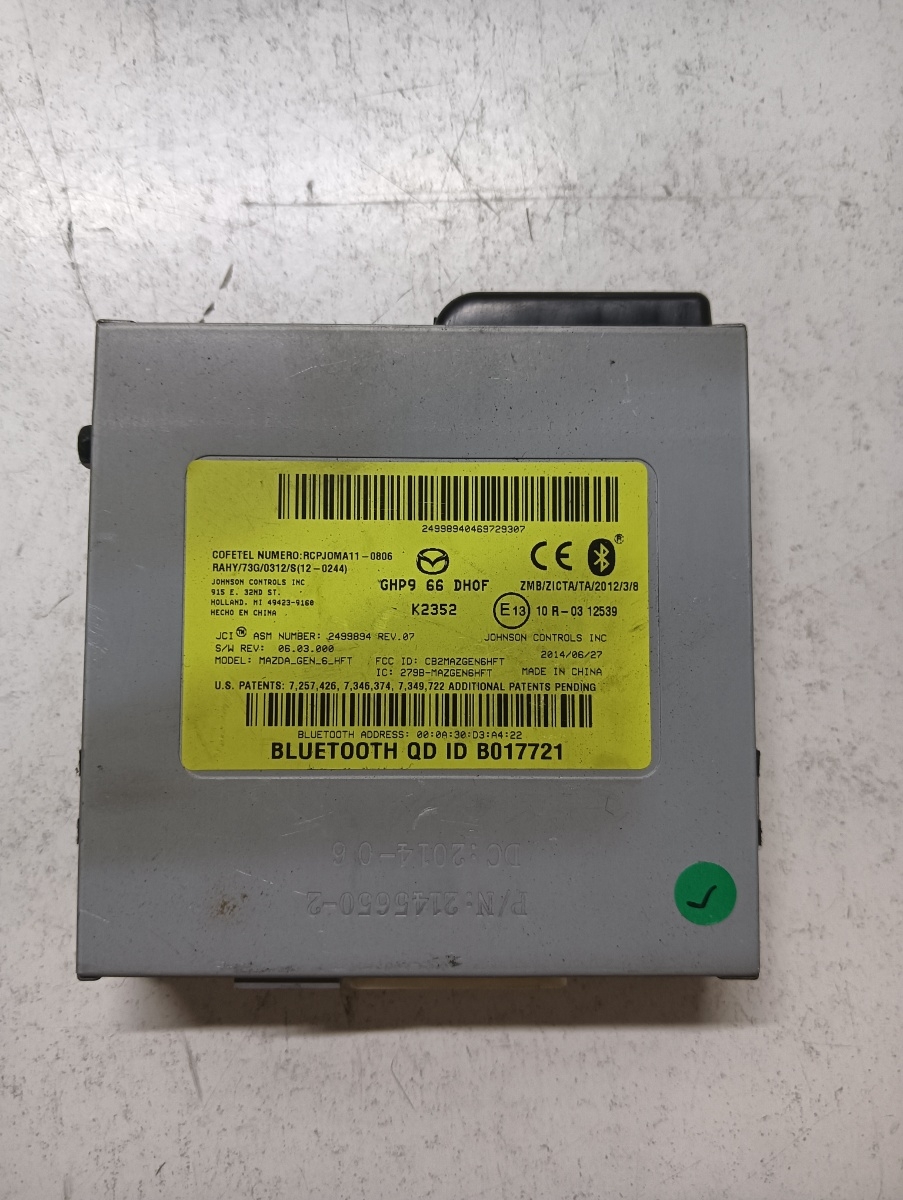 Modul bluetooth MAZDA 6 Estate GJ, GH 2012 - > 21456502