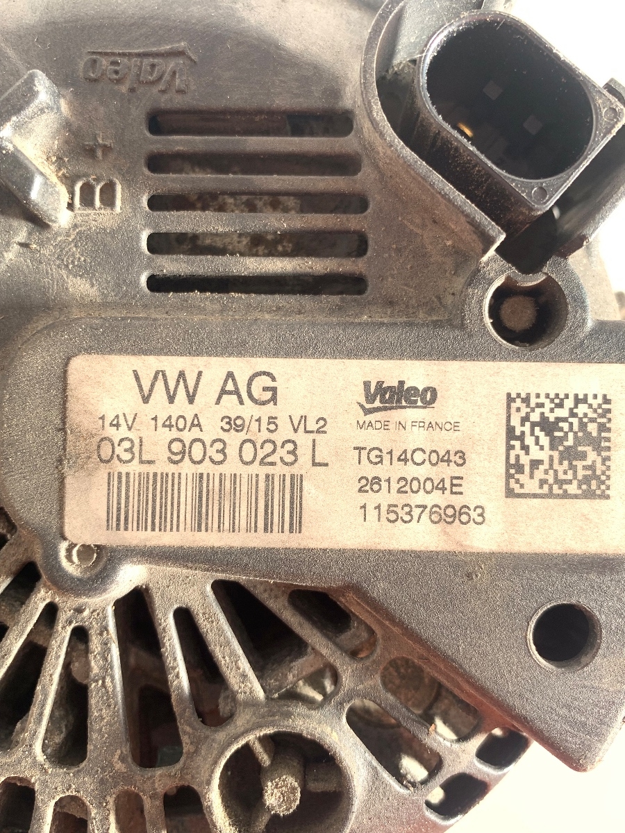 Alternator VOLKSWAGEN PASSAT Variant 3G5 2014 - > 2.0 TDI CRLB, DBGA, DFGA   03L903023L / TG14C043 – foto 2
