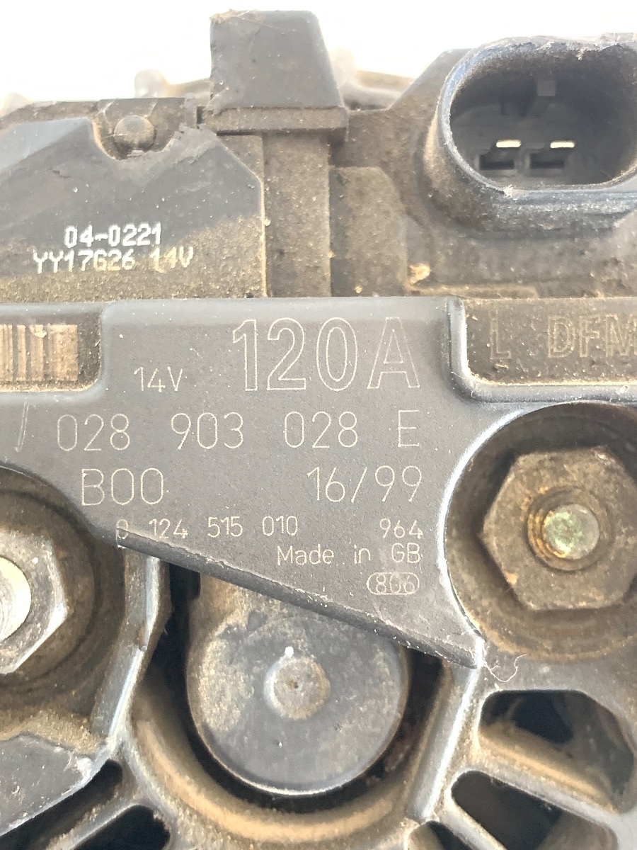 Alternator 14V 120A VOLKSWAGEN GOLF 4/OCTAVIA 1/BORA 1J1 1997 - 2007 1.9TDI OEM 0124515010191/ 028903028E – foto 4