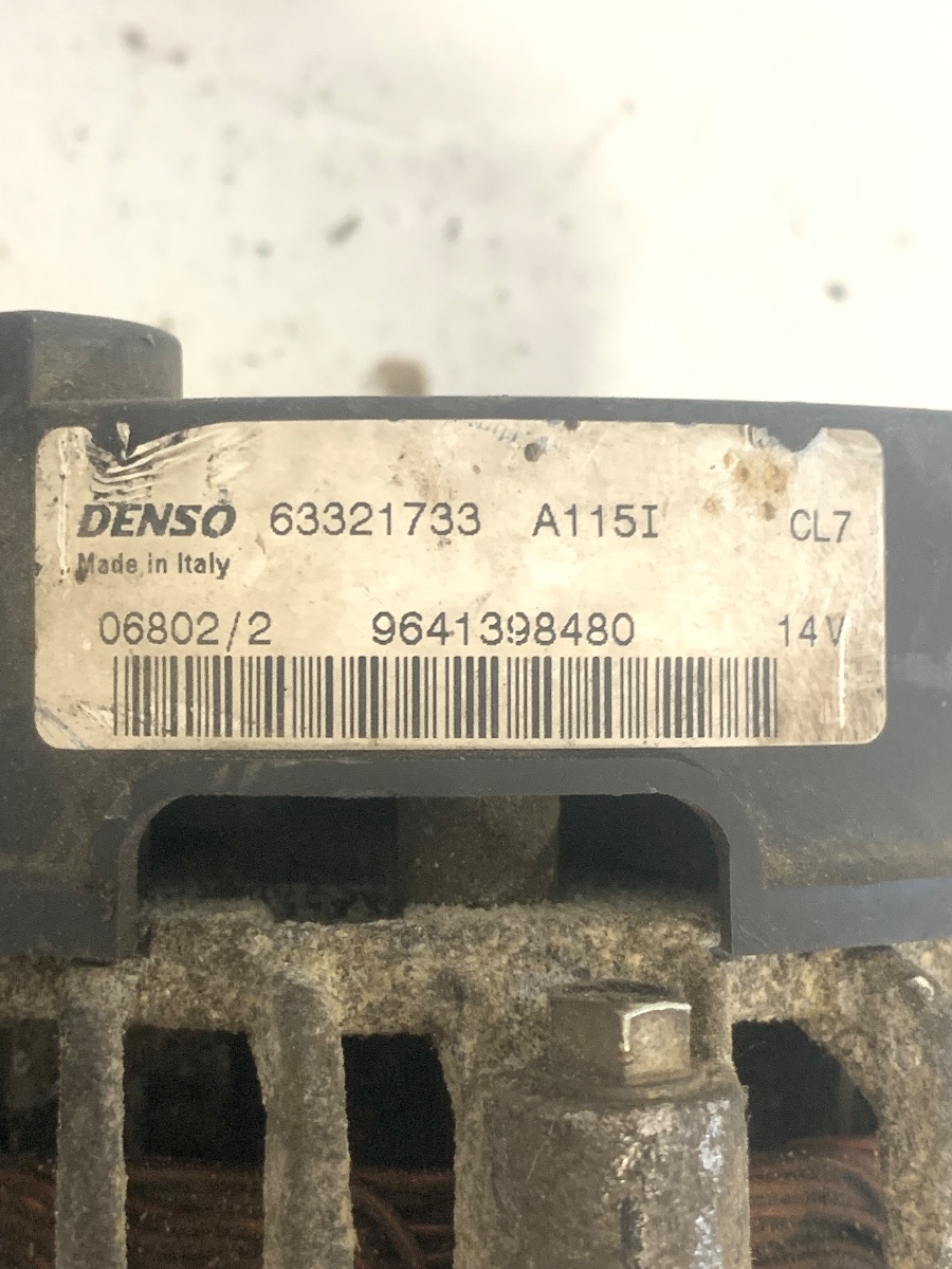Alternator 14V 1.4B/1.6B CITROEN/PEUGEOT 206 Hatchback 2A/C 1998 - > OEM 9641398480 / 63321733 – foto 4