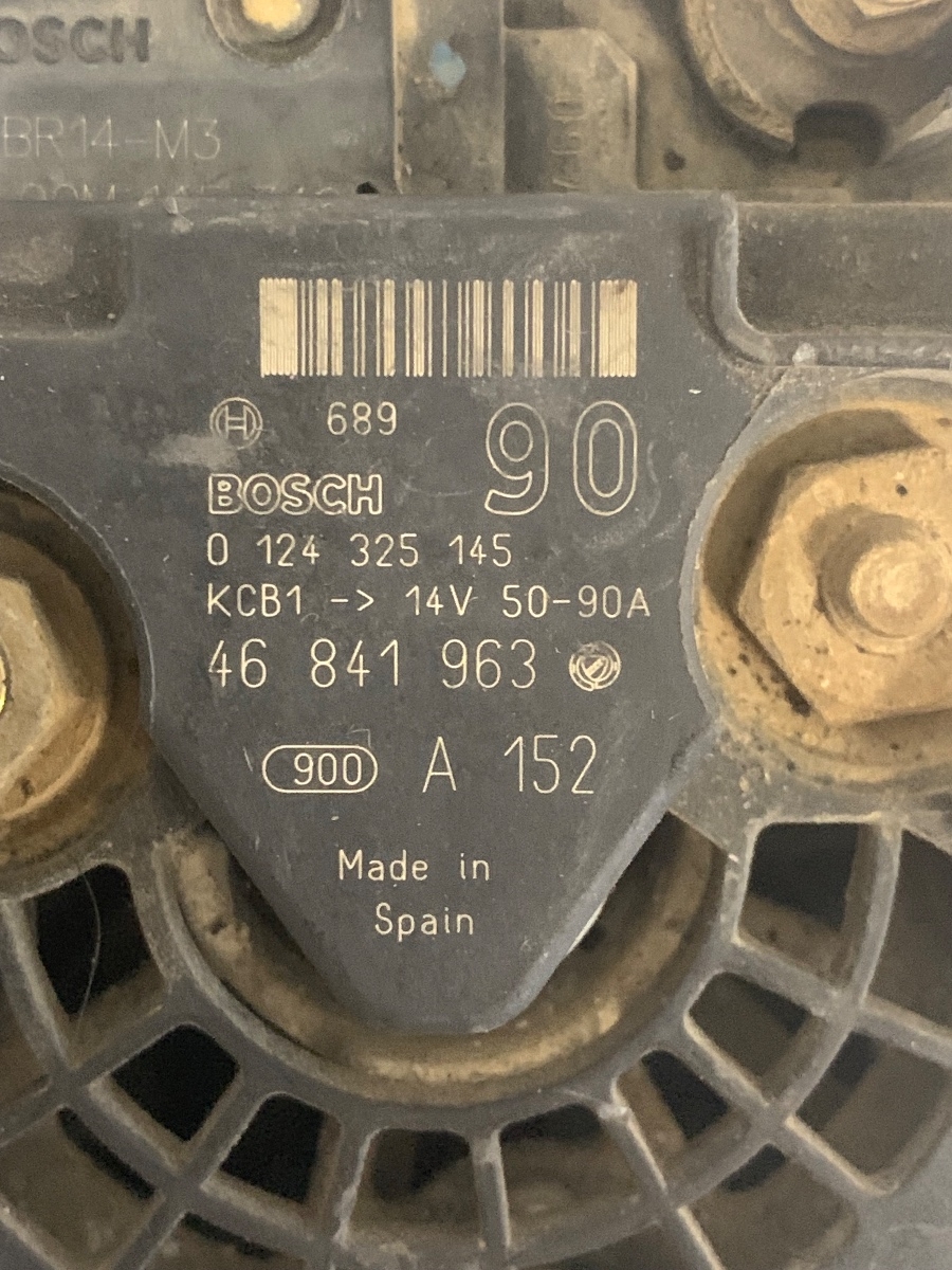 Alternator 14V 50-90A 1.6B FIAT DOBLO/ LANCIA LYBRA 839_ 1999 - 2005  OEM 46841963 / 0124325145 – foto 4
