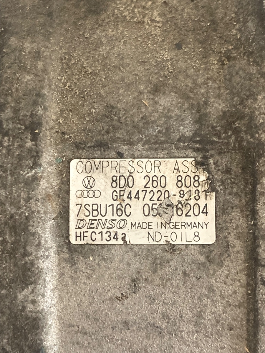 Compresor AC  Audi A6 C5, A4 B4, VW passat, Skoda Superb 1.9 TDI OEM 8D0260808 – foto 3