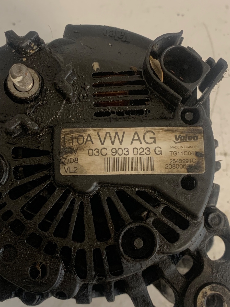 Alternator SKODA (SVW ) FABIA 5J_ 2008 - >, VOLKSWAGEN GOLF V 1K1 2003 - 2009 1.4 TSI BMY 03C903023G – foto 2