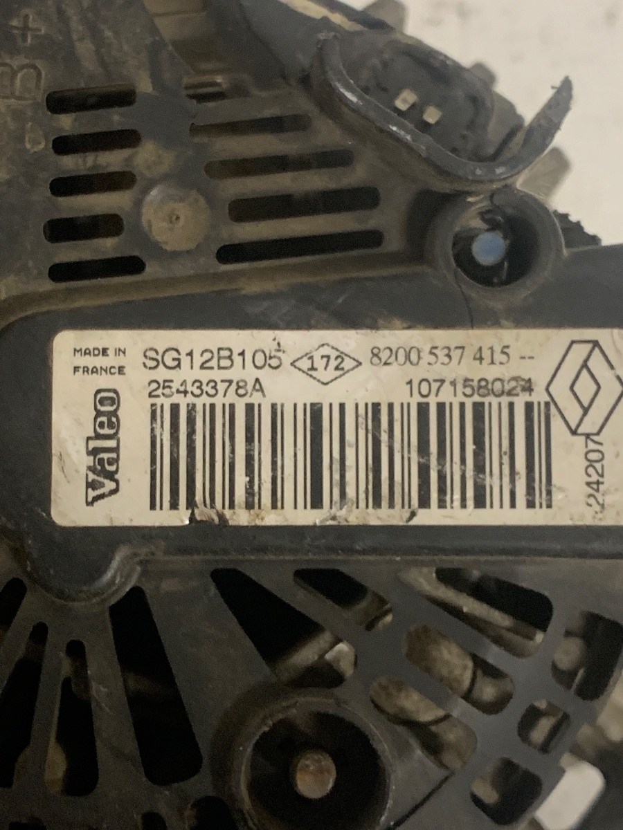 Alternator RENAULT MEGANE II BM0/1_, CM0/1_ 2001 - 2012, DACIA LOGAN LS_ 2004 - > 1.5DCI OEM SG12B105 – foto 2