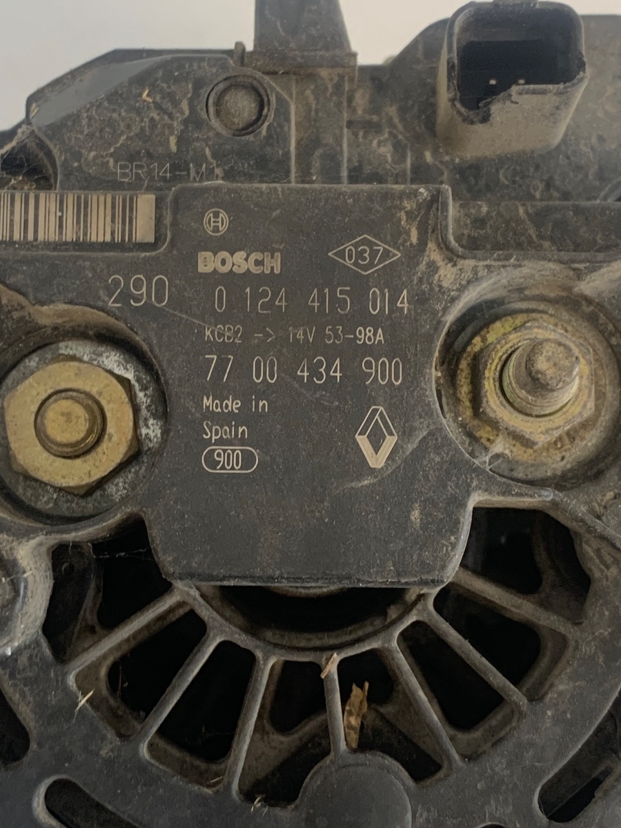 Alternator Renault Clio, laguna 2002 1.4/1.6 16v benzina OEM 7700434900 /  0124415014 – foto 3