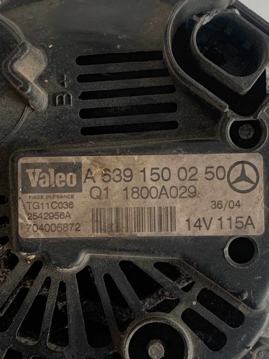 Alternator MITSUBISHI COLT VI Z3_A, Z2_A 2002 - 2012 1.5CDI  A6391500250 – foto 3