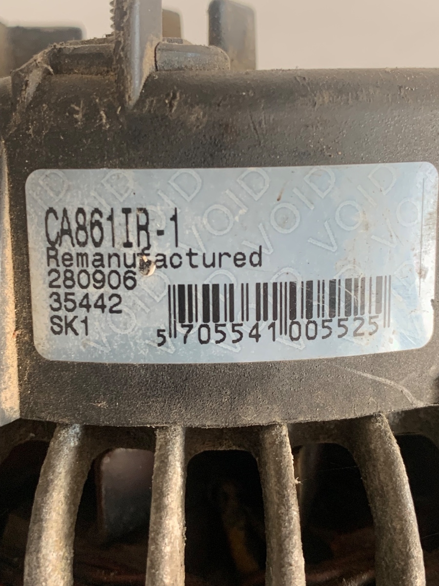 Alternator OPEL ASTRA G Hatchback F48_, F08_, T98 1998 - 2009 1.6B CA861IR-1 – foto 4