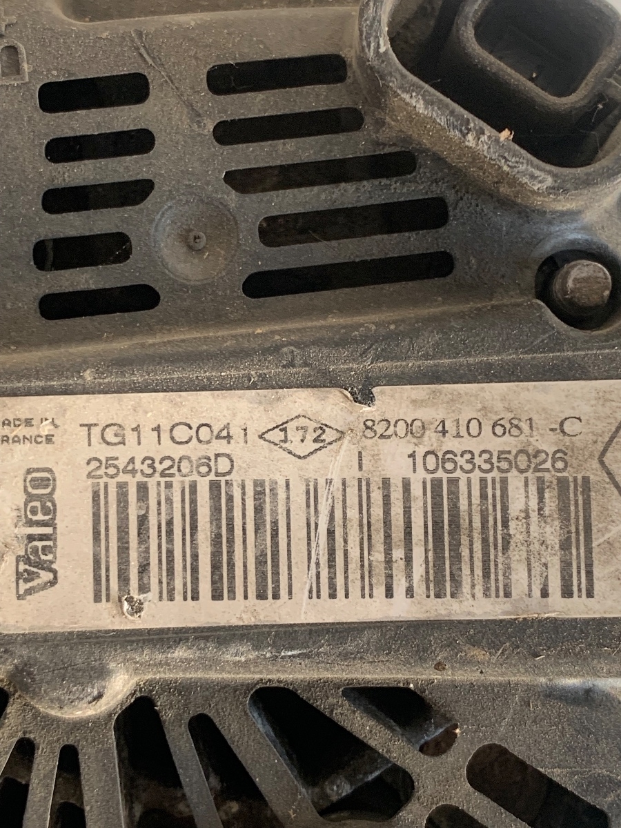 Alternator RENAULT MEGANE II BM0/1_, CM0/1_ 2001 - 2012 1.5dci  8200510681-C 2543206D – foto 3
