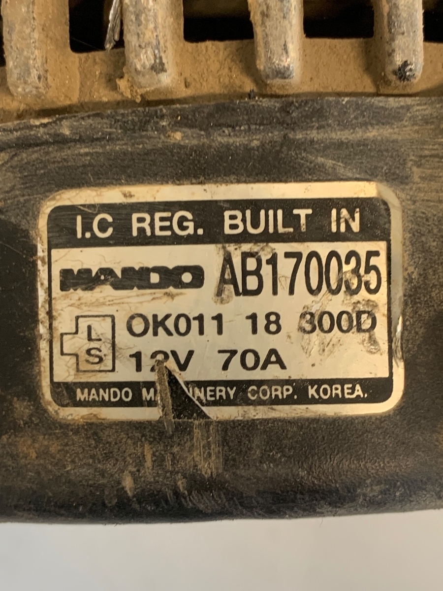 Alternator KIA SPORTAGE K00 1994 - 2004 2.0B  OK01118300D AB170035 – foto 2