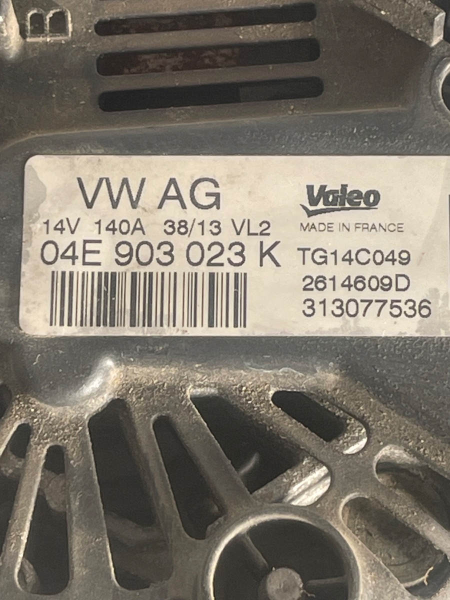 Alternator AUDI A3 Sportback 8VA, 8VF 2012 - >, VOLKSWAGEN GOLF VII 5G1, BE1 2012 - >1.2TSI CJZ 04E903023K – foto 3