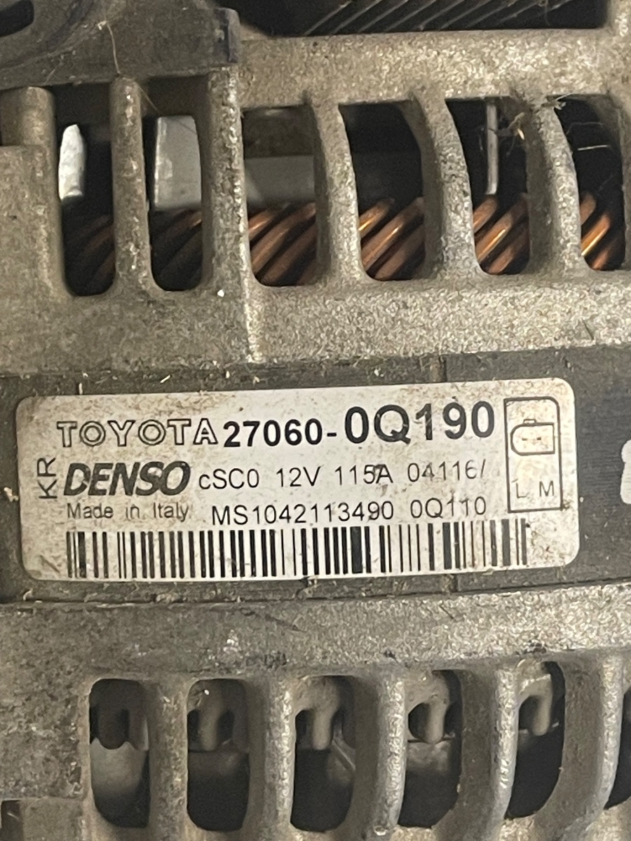 Alternator 115A CITROËN C1 PM_, PN_ 2005 - 2014, PEUGEOT 107 2005 - >, TOYOTA AYGO _B1_ 2005 - > MS1042113490 2760-0Q190 – foto 2