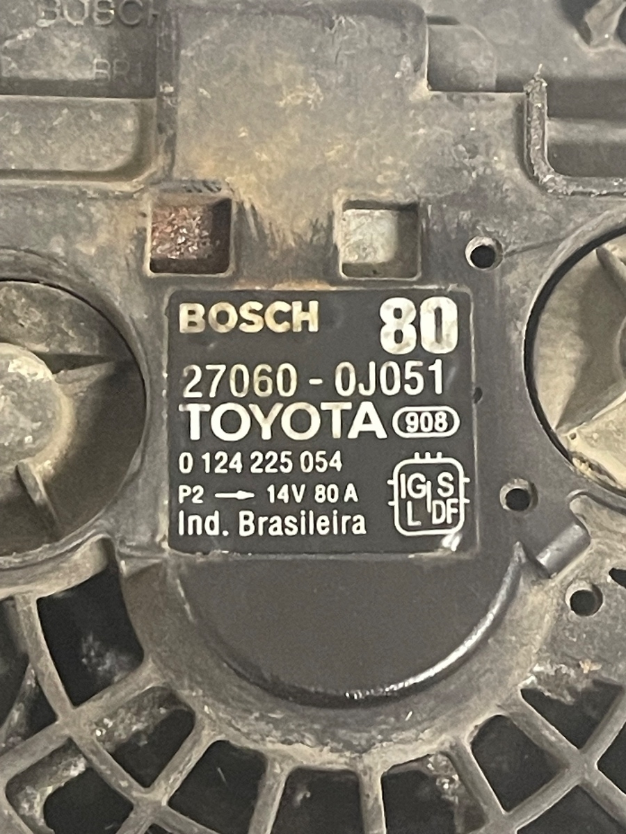 Alternator TOYOTA YARIS _P9_ 2005 - > 1.3VVT-i 0124225054 27060-0J051 – foto 2