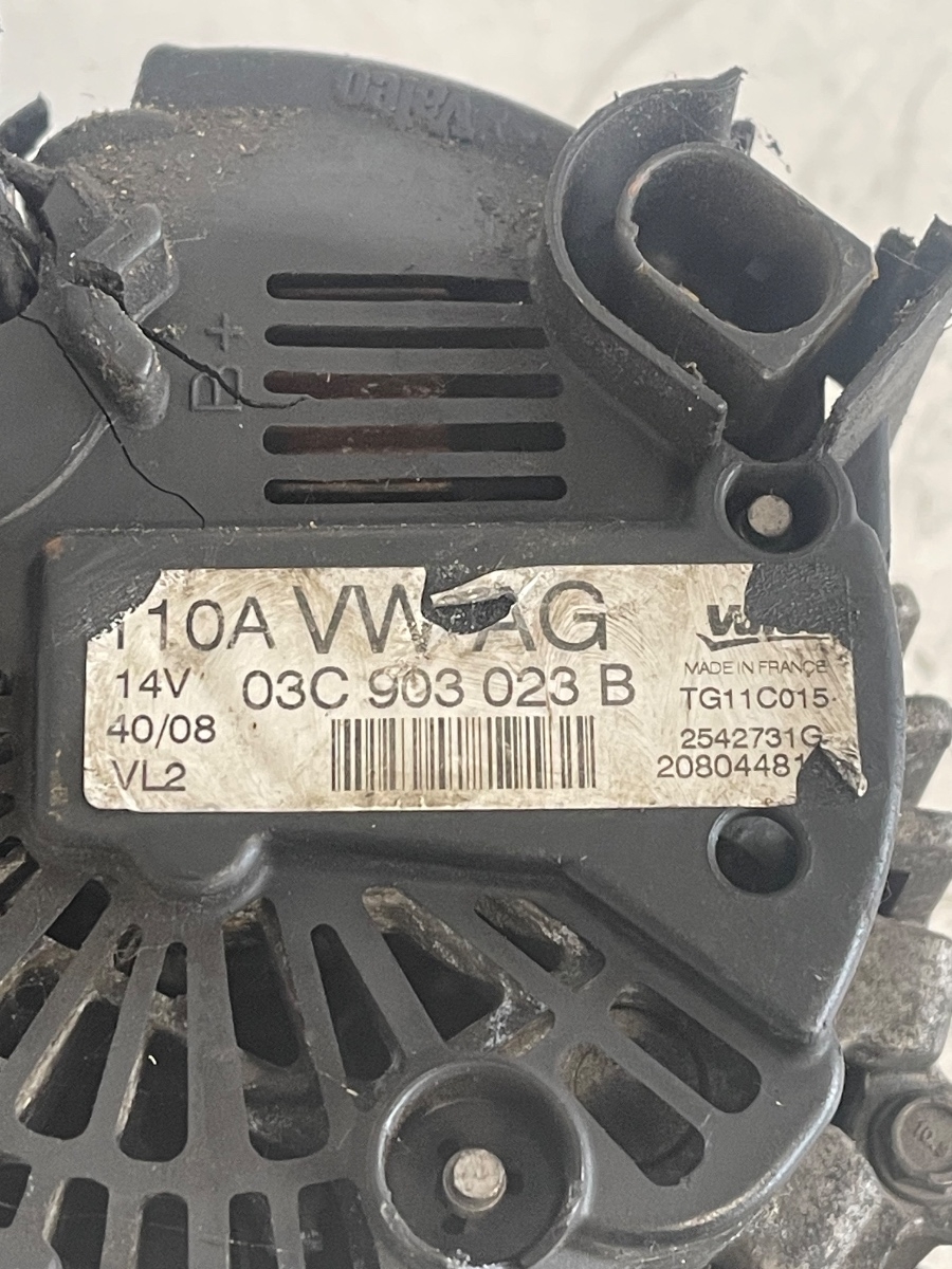 Alternator 1.6FSI VOLKSWAGEN GOLF PLUS 5M1, 521 2004 - 2013, AUDI A3 II 8P1 2003 - 2013 208044814 03C903023B – foto 3