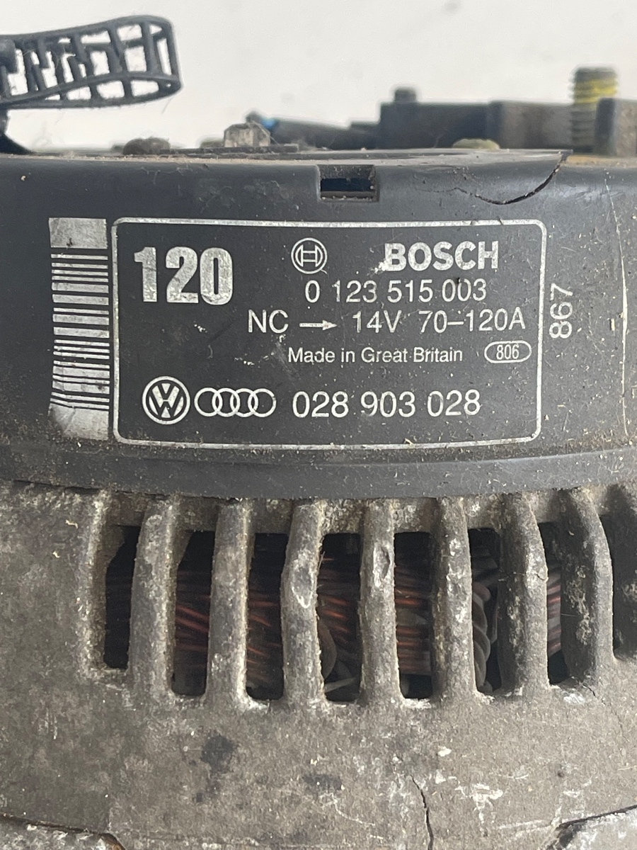 Alternator AUDI A4 II 8E2, B6 2000 - 2005, AUDI A6 II 4B2, 4B4, C5 1997 - 2005 1.9 TDI AFN, AVG 0123515003 028903028 – foto 2