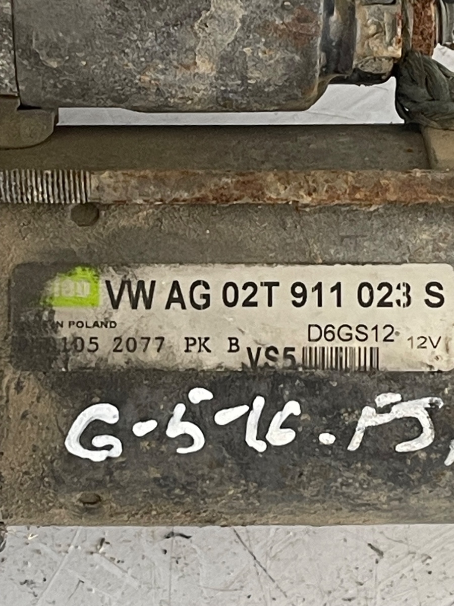 Electromotor VOLKSWAGEN GOLF V 1K1 2003 - 2009 1.6FSI 02T911023S – foto 3