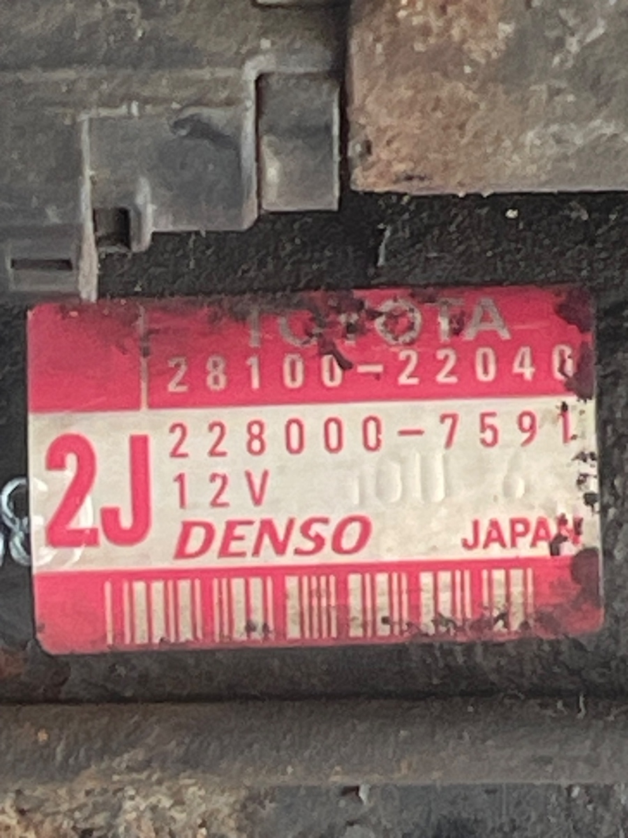Electromotor TOYOTA COROLLA _E12_ 2001 - 2007 1.6VVTI 228000-7591 28100-22040 – foto 2