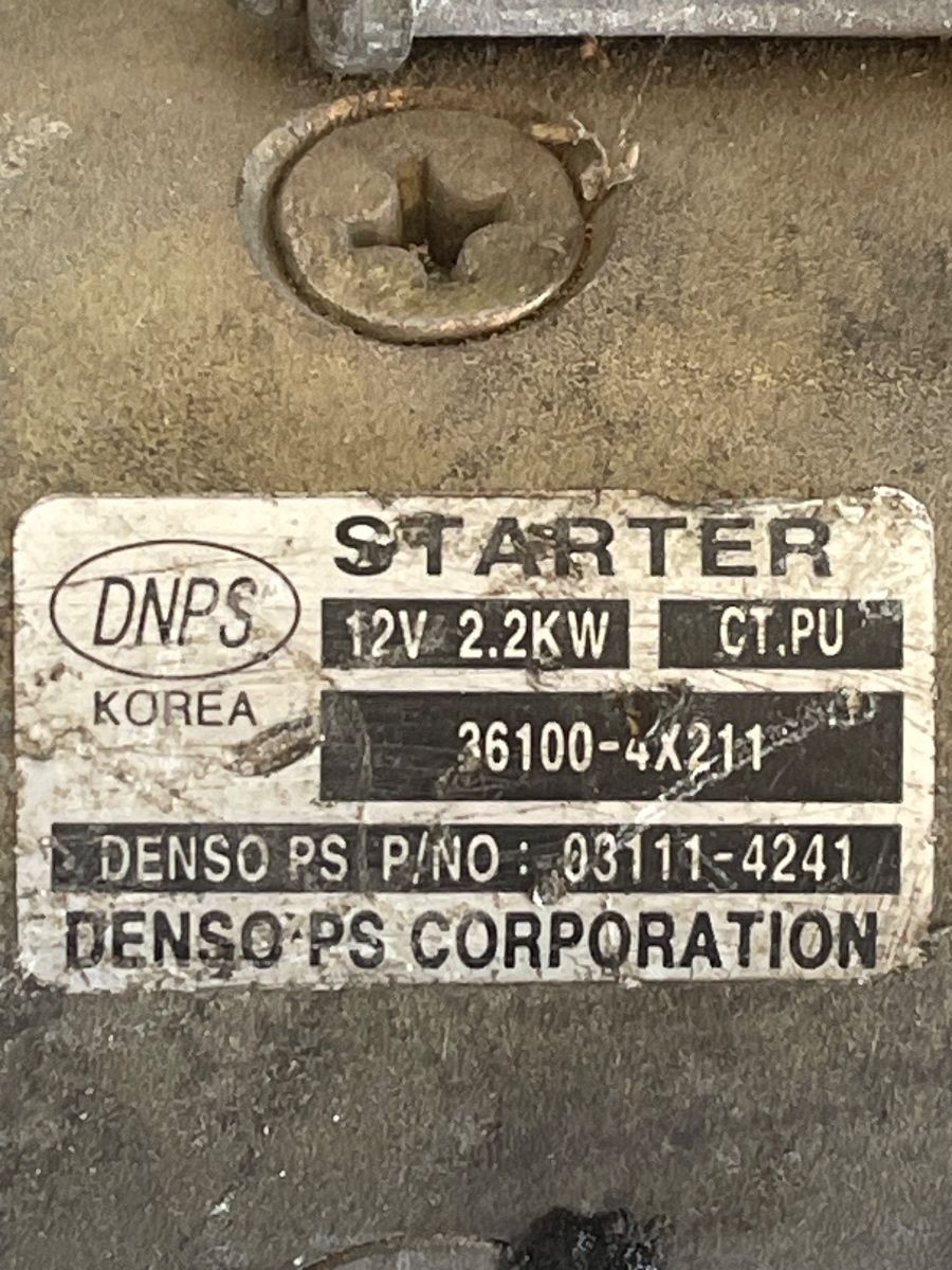 Electromotor HYUNDAI TERRACAN HP 2001 - 2008 2.9CRDI 36100-4X211 – foto 3