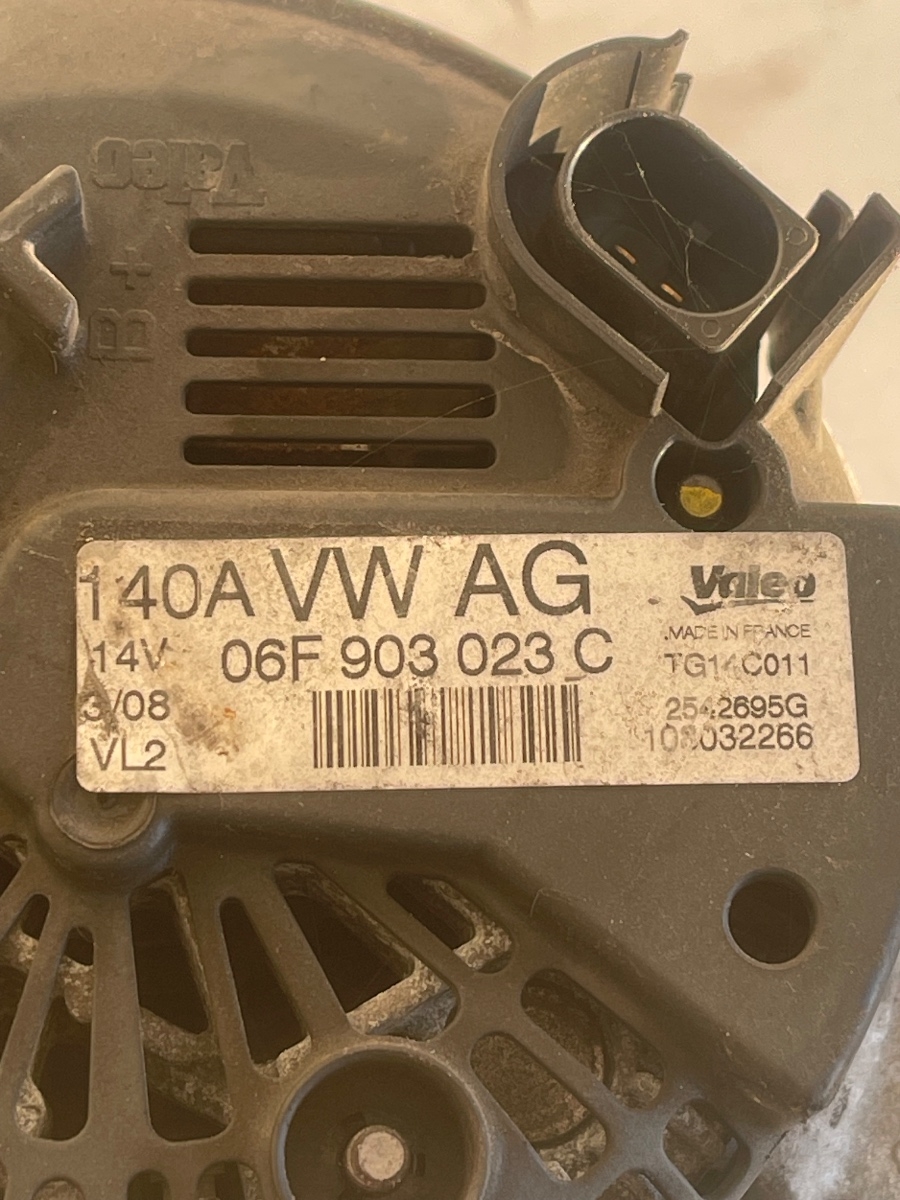 Alternator SKODA OCTAVIA II Combi 1Z5 2004 - 2013 2.0 TDI 16V AZV 06F903023C – foto 3