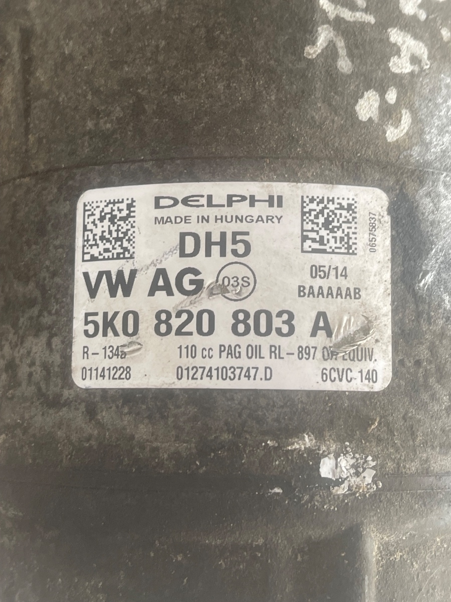 Compresor  AC SKODA FABIA II 542 2006 - 2014 1.6 TDI CAYAC 5K0820803A – foto 2