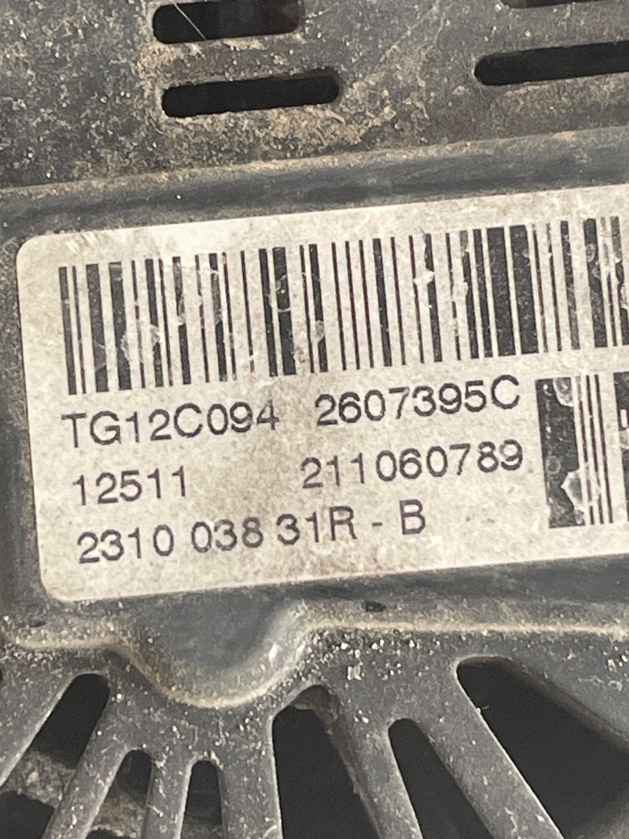 Alternator DACIA DUSTER 2010 - > 1.5DCI 231003831R – foto 2