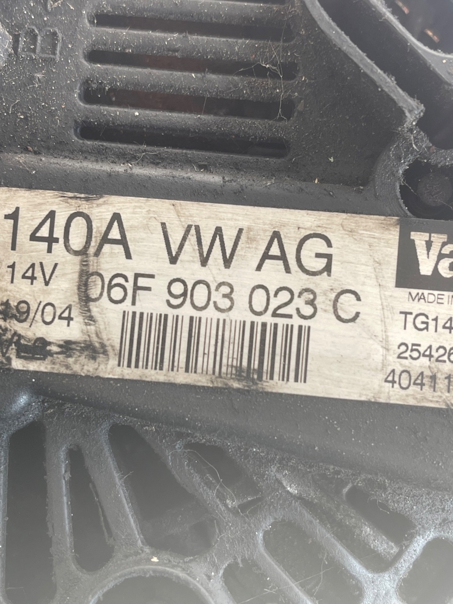 Alternator AUDI A3 II 8P1 2003 - 2013 2.0 TDI AZV, BKD 06F903023C – foto 3