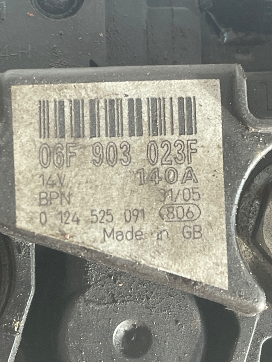Alternator AUDI A3 II 8P1 2006 2.0 TFSI AXX 147KW|200HP 2006 – foto 3