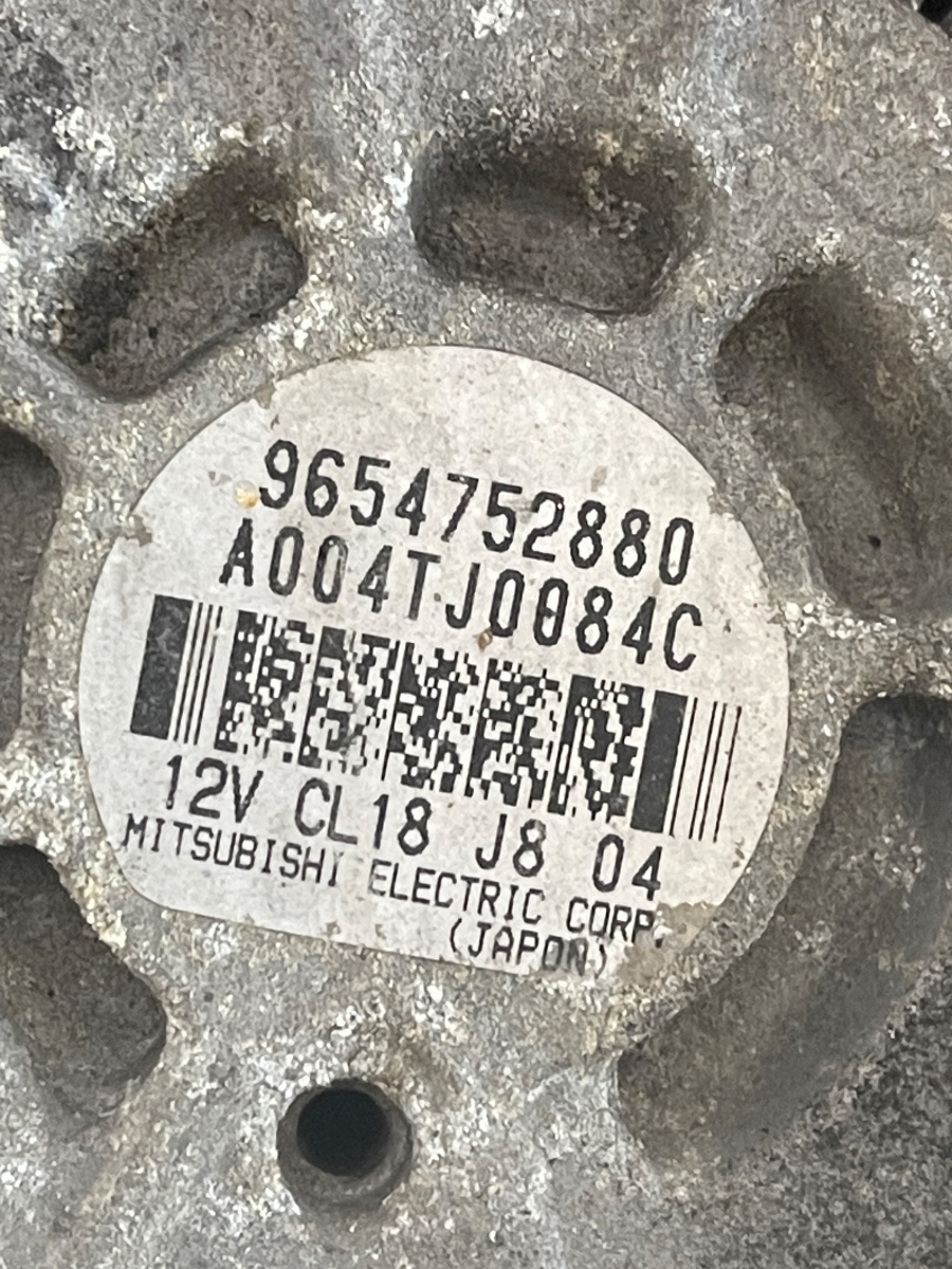 Alternator FIAT ULYSSE 179_ 2002 - 2011 2.2 D Multijet 4HS, 4HT (DW12BTED4) 9654752880 – foto 3