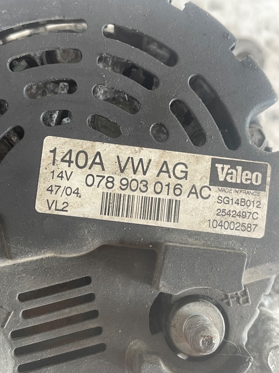 Alternator AUDI A6 II 4B2, 4B4, C5 1997 - 2005 2.5 TDI  078903016AC – foto 3