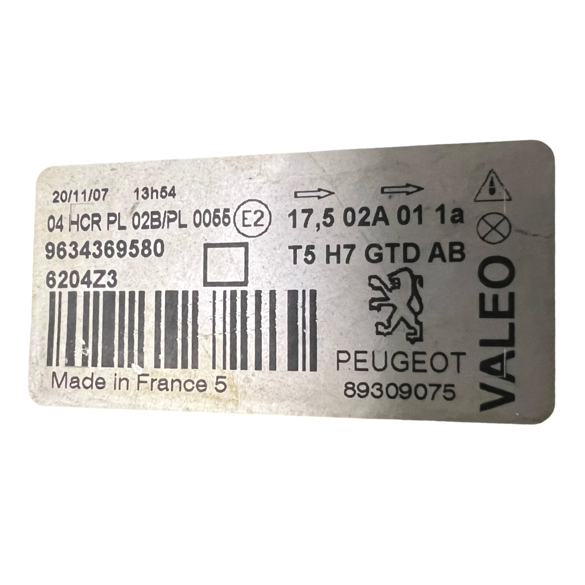 Far stanga PEUGEOT 307 SW 3H 2002 - 2009 9634369580 – foto 6