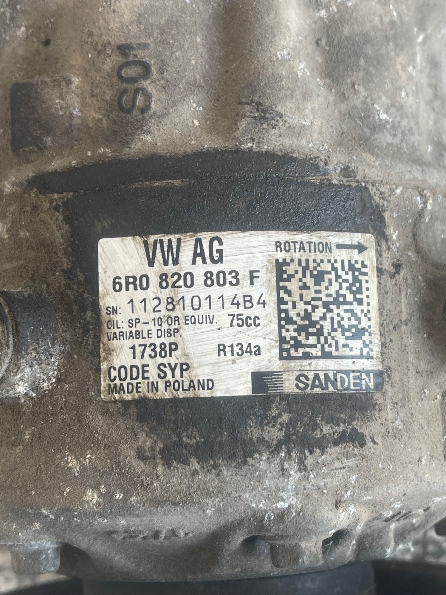 Compresor  AC SKODA RAPID II NH3 2012 - > 1.2i CGPB  6R0820803F – foto 2