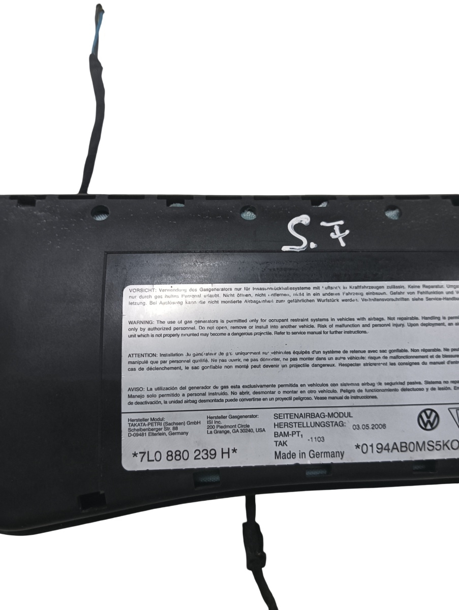 Airbag scaun stanga fata VOLKSWAGEN TOUAREG 7LA, 7L6, 7L7 2002 - 2013 7l0880239h – foto 2