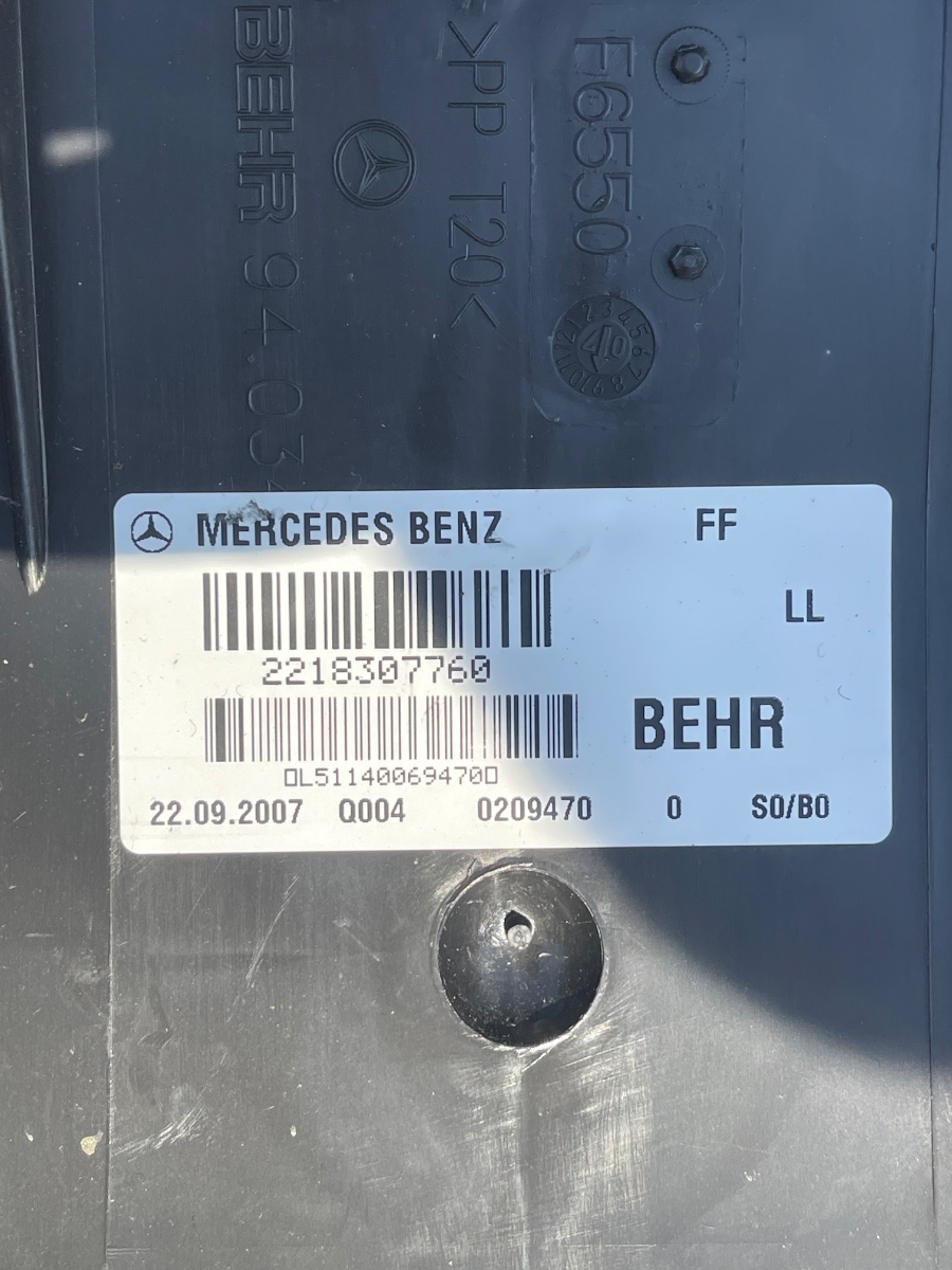 Aeroterma bord completa MERCEDES-BENZ S-CLASS II W221, C215 2005 - 2013 2218307760