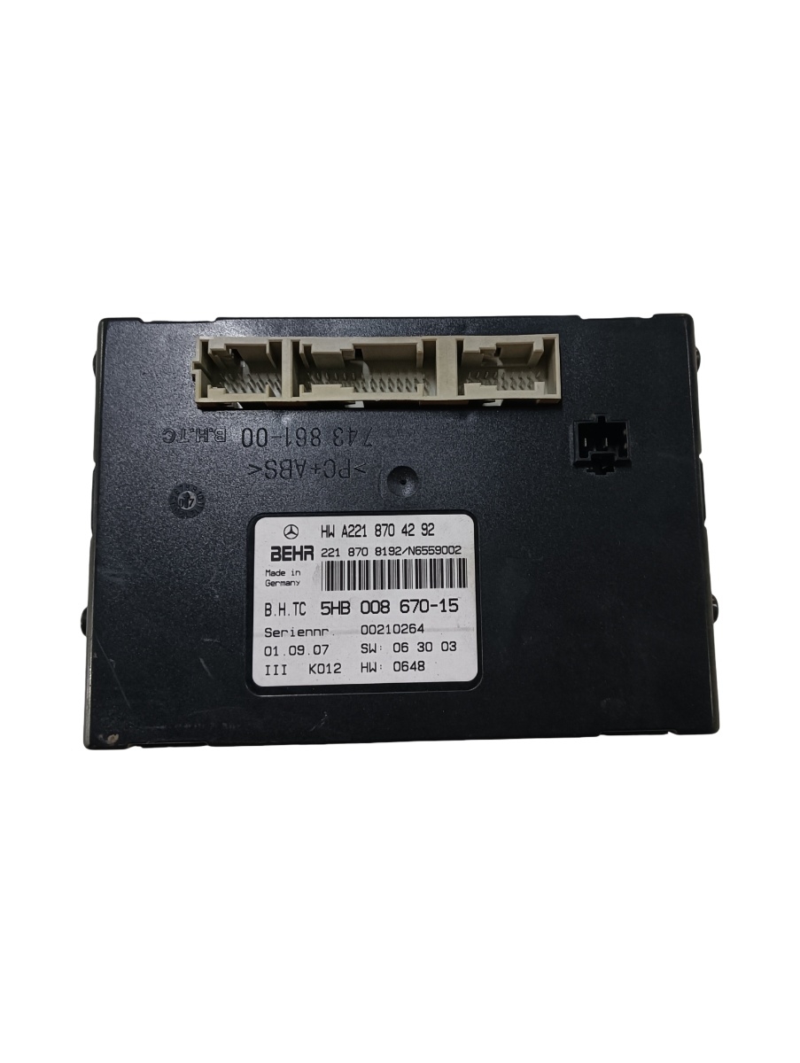 Modul de confort MERCEDES-BENZ S-CLASS II W221, C215 2005 - 2013 A2218704292