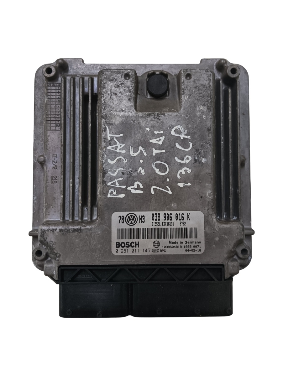 Calculator ecu  VOLKSWAGEN PASSAT 3B3 2000 - 2005 2.0 TDI BGW, BHW 037906016k